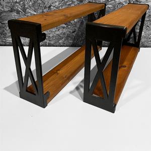 Цвет полки: мокко
Материал: дерево (хвоя)
Цвет поддержки: белый, черный
Материал: прочный пластик 
Размер:50х24х9,5