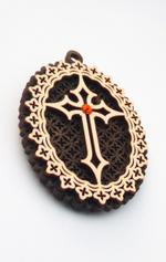 Крест в рамке подвеска на присоске