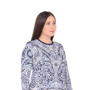 Туника трикотажная Узор синий-белый