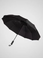 Зонт автоматический 12 спиц черный