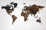 Декор "Карта мира на англ. языке" многоуровневый, венге, XXL 3201