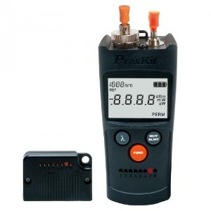 Мультиметр Pro&#39;sKit MT-7602 особенности:
Функция 1 - Волоконно-оптический измеритель мощности Широкий диапазон измерения мощности от 850 до 1625 Измерения мощности в dBm,mW and uMПоддержка 2.5-мм универсальных соединителей (для ST/SC/FC)Функция 2 - Локатор визуальных ошибок Легкое определение местонахождения плохих связей в оптоволоконных кабелях Поддержка 2.5-мм универсальных соединителей (для ST/SC/FC)Функция 3 - Кабельный тестер кабельный индикатор (1~8 светодиодов) Тесты двух типов соединителей (RJ 11\U 0026\RJ 45) Максимальное измерение длины: 600M Функция 4 Светодиодный фонарик