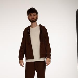 Зип худи из конопляного футера