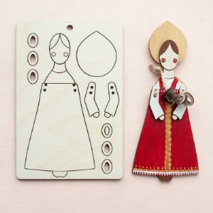 Красавец писаный с конем белым- набор для создания деревянной игрушки