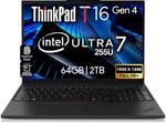 Lenovo ThinkPad T16 Gen 4 AI бизнес-ноутбук с 16-дюймовым FHD+ дисплеем B0GLKLWXN7