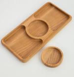 Доска сервировочная с соусником в центре