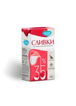 Ультрапастеризованные натуральные сливки 35% 1 л. Чудское Озеро