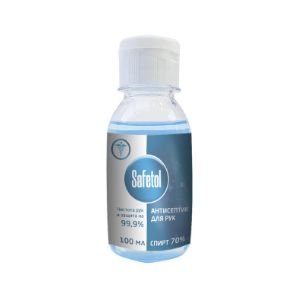 Антисептик с крышкой-дозатором, 100-250 мл., спирт 70%