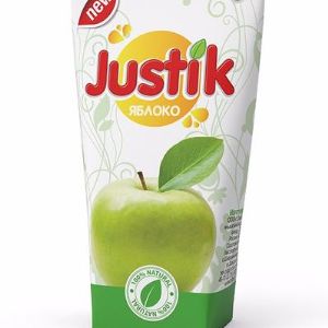 Justik 200 ml.. Яблочный Нектар 200 ml. с трубочкой.
