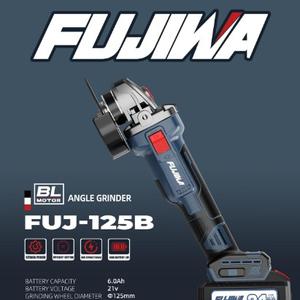 FUJIWA УШМ (Болгарка) FUJ-125JM, 21V, 10. 000 об/ мин. Профессиональная с регулировкой оборотов для резки и шлифовки металла, бетона, кирпича, керамики. М10.