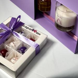 Набор диффузор 50мл и аромасвеча, конфеты ручной работы