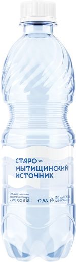 Вода питьевая 0,5л газированная "Старо-мытищинский источник" артезианская, пэт, упаковка 0,5*12 шт