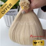 Flat-Tip Hair Extension Straight Nasa Hair Blonde Color 0077