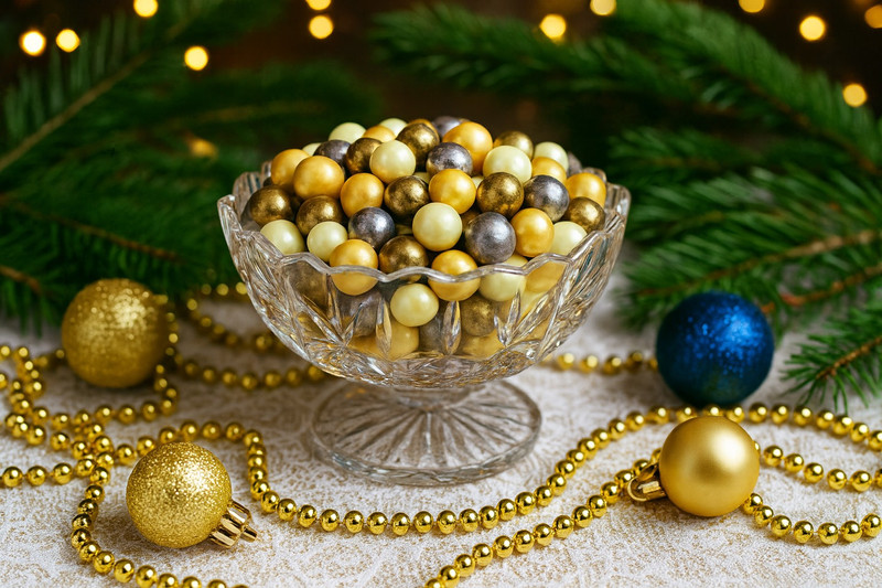 Драже в шоколадной глазури: идеальное украшение для новогоднего стола