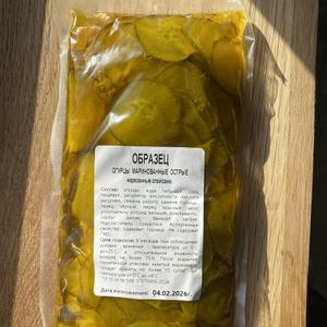 Огурцы нарезанные слайсами толщиной 2 мм (ОСТРЫЕ)