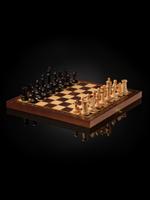 Шахматы WOODGAMES Баталия с клеткой 40 мм и без утяжеленных фигур 40КСП-ФР2