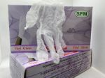 Перчатки виниловые прозрачные SFM размер М, Л