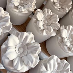 Свечи в гипсе Цветок