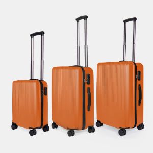 Комплект чемоданов из полипропилена. Цвет: Оранжевый