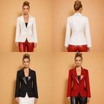 Элегантный приталенный блейзер с атласными лацканами