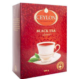 Чай черный байховый Цейлон CEYLON Крупнолистовой Отборный 100г к/к  1/40