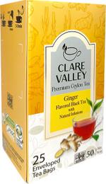 Чай пакетированный в саше CLARE VALLEY GINGER FLAVOUR IN TEA BAGS в упак. 12 шт CLARE VALLEY
