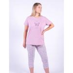 Пижама женская (фуфайка+брюки укороченные), ОАО 8 Марта, модель 163420, розовый