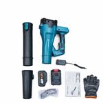 Воздуходувка аккумуляторная мощная синяя 1001017