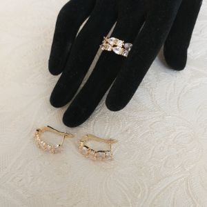 Набор(серьги+кольцо) в золоте с белыми стразами
Цена:580руб.
Арт.6283