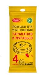 Ловушка от тараканов и муравьев 4 шт серия Clean (30) MG-L-008