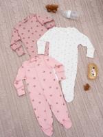 Слипы для новорождённых, комплект 3 шт. Розовая коллекция SLIP-PINK-3