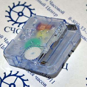 Цветной кварцевый часовой механизм в прозрачном корпусе 12 мм сова