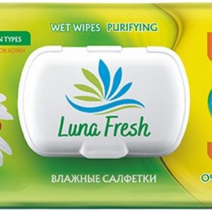 Влажные салфетки &#34;Luna Fresh&#34; очищающие без запаха 100 шт.