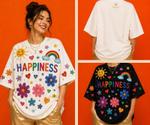 BOSSERA Luxelle "HAPPINESS" — Оверсайз Футболка С Премиальной Вышивкой