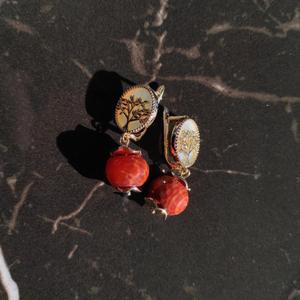 Примеры работ: Серьги с огненным агатом