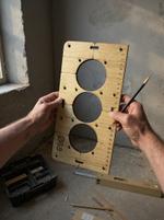 Шаблон для подразетников фанера 68 мм