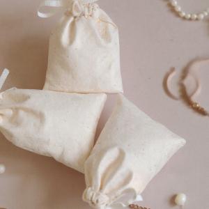 Мешочки из бязи суровой с репсовой лентой