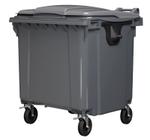 Мусорный контейнер 1100 л тёмно-серый 4-колёсный с тёмно-серой крышкой N2 00000070634