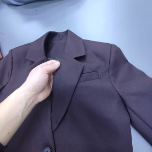 Короткий пиджак шоколадный ткань Милана
