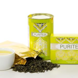Китайский крупнолистовой чай Puritea. В основной состав чая входит около 500 микроэлементов (кальций, фосфор, магний, фтор и др.), 450 видов органических соединений (белки, жиры и т. д.) и почти все группы витаминов.