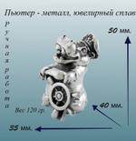 Бегемот морячок статуэтка для интерьера, фигурка животного в подарочной упаковке