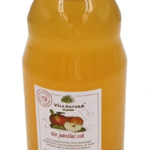 Сок натуральный яблочный прямого отжима без добавления сахара био сертифицированный Vila Natura из автохонных сортов яблок 1 литр