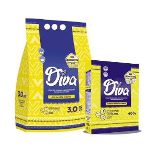 Стиральный порошок &#34;DIVA&#34; для ручной стирки - для стирки изделий из хлопчатобумажных, льняных, искусственных и синтетических волокон вручную.