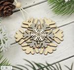 Подвеска новогодняя снежинка 615010