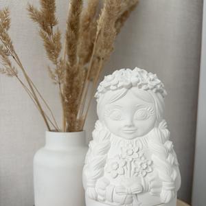 Шкатулка-подсвечник Матрешка Весенняя