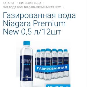 Газированная вода Niagara Premium New, содержит магний, калий, кальций и фтор