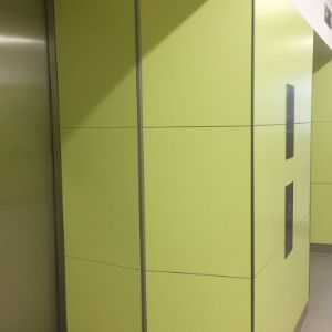 Компакт пластик HPL отделка лифтовых холлов, коммерческих интерьеров, медицинских чистых помещений