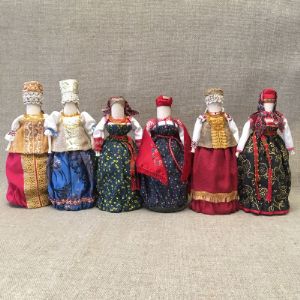 Коллекционные тканевые куклы в национальных костюмах Архангельской губернии