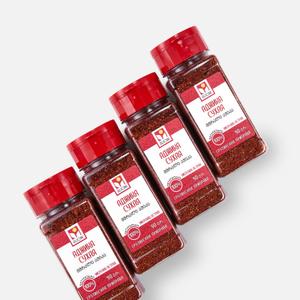 Состав: соль поваренная пищевая молотая (сорт высший, помол №1), вода, чеснок сушеный гранулированный, перец красный молотый чили, перец красный сладкий молотый паприка, кориандр молотый, уцхо сунели молотый, подсолнечное масло.
Пищевая ценность (средние значения) в 100 г продукта:
КБЖУ 327,8; 15,4; 22,6; 38,2.