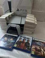 PS5 console disc edition slim 1 ТБ комплект с 3 играми и контроллером